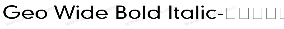 Geo Wide Bold Italic字体转换